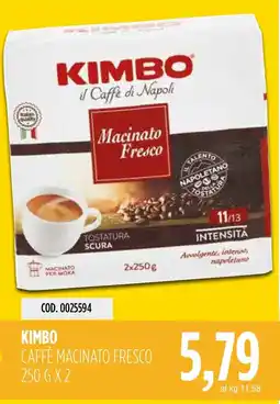 Carico Cash & Carry Kimbo caffè macinato fresco offerta