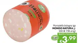 Maxi Supermercati Mortadella bologna igp MONDO NATURA offerta