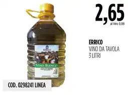 Carico Cash & Carry Errico Vino da tavola offerta