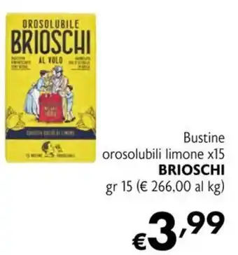 Bustine orosolubili limone x15 BRIOSCHI