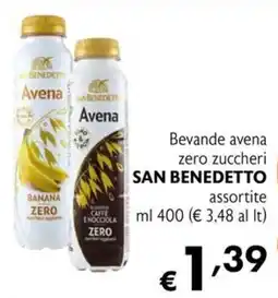 Maxi Supermercati Beverage avena zero zuccheri San Benedetto offerta