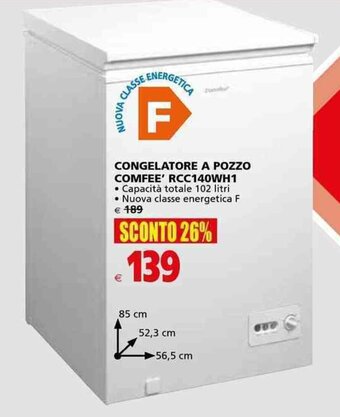 Il Gigante Congelatore A Pozzo Comfee' RCC140WH1 offerta