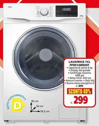 Il Gigante TCL Lavatrice FF0914WD0IT offerta