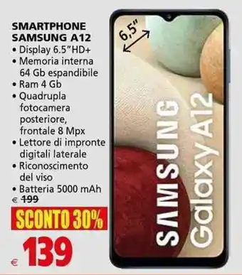 Il Gigante Samsung A12 Smartphone offerta