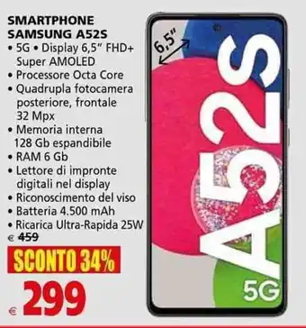 Il Gigante Samsung A52S Smartphone offerta