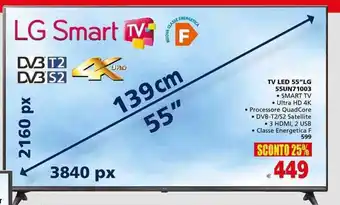 Il Gigante LG TV Led 55" 55UN71003 offerta