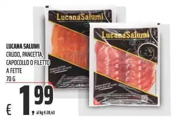 Lucana Salumi CRUDO, PANCETTA, CAPOCOLLO O FILETTO