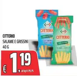 Coop Citterio salame e grissini offerta