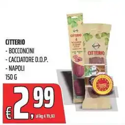 Coop Citterio bocconcini cacciatore d.o.p. napoli offerta