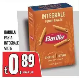 Coop Barilla pasta integrale offerta