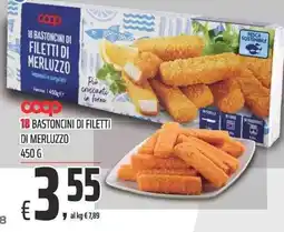 Coop Coop 18 bastoncini di filetti di merluzzo offerta