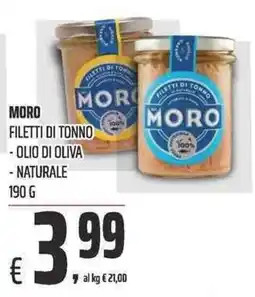 Coop Moro filetti di tonno offerta