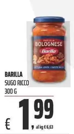 Coop Barilla sugo ricco offerta