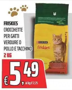 Coop Friskies crocchette per gatti verdure o pollo e tacchino offerta