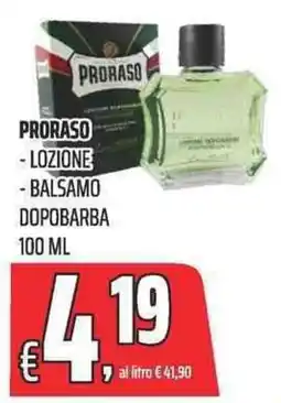 Coop Proraso lozione balsamo dopobarba offerta