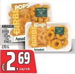 Coop Amadori Birbe Pops e Rings offerta