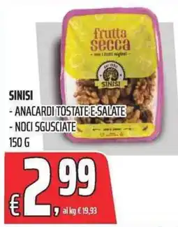Coop Anacardi tostate e salate offerta