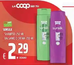 Coop Sunsilk shampoo o balsamo offerta