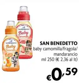 Maxi Supermercati San Benedetto baby camomilla/fragola/ mandarancio offerta