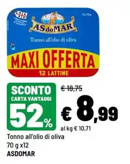 Iper La Grande Tonno all'olio di oliva ASDOMAR offerta