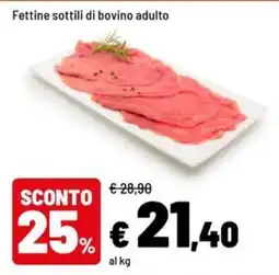 Iper La Grande Fettine sottili di bovino adulto offerta