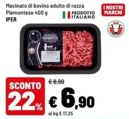 Iper La Grande Macinato di bovino adulto di razza Piemontese Iper offerta