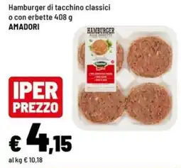 Iper La Grande Hamburger di tacchino AMADORI offerta