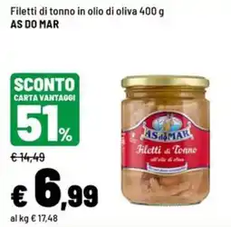 Iper La Grande Filetti di Tonno AS DO MAR offerta