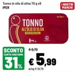 Iper La Grande Tonno all'olio di oliva offerta