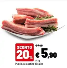 Iper La Grande Puntine e costine di suino offerta