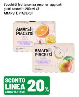 Iper La Grande AMArsi PIACERSI Succhi di frutta senza zuccheri aggiunti offerta