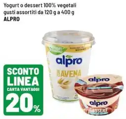 Iper La Grande Yogurt o dessert 100% vegetali ALPRO offerta