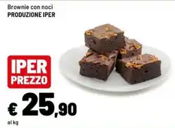 Iper La Grande Brownie con noci PRODUZIONE Iper offerta