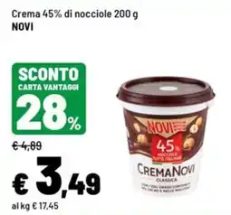 Iper La Grande Crema di nocciole Novi offerta