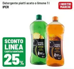 Iper La Grande Detergente piatti limone offerta