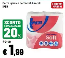 Iper La Grande Carta igienica Soft Iper offerta