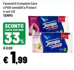 Iper La Grande Fazzoletti Complete Care o Pelli sensibili o Protect Tempo offerta