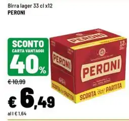 Iper La Grande Birra lager Peroni offerta