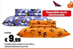 Iper La Grande Completo letto singolo in microfibra, fantasie Halloween assortite offerta