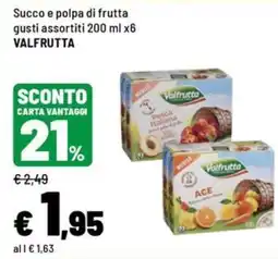Iper La Grande Succo e polpa di frutta Valfrutta offerta