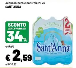 Iper La Grande Acqua minerale naturale Sant'Anna offerta