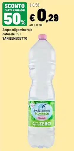 Iper La Grande Acqua oligominerale naturale SAN BENEDETTO offerta