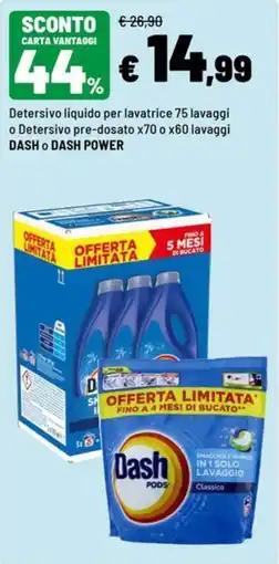 Iper La Grande Detersivo liquido per lavatrice DASH offerta