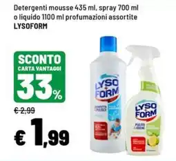 Iper La Grande Detergenti mousse spray o liquido Lysoform offerta