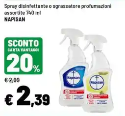Iper La Grande Spray disinettante o sgrassatore profumazioni assortite Napisan offerta