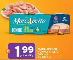Extra Supermercati Mare Aperto tonno in olio d'oliva offerta