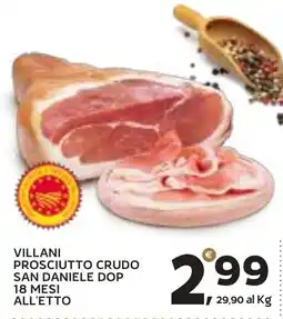 Extra Supermercati Villani Prosciutto Crudo San Daniele DOP offerta