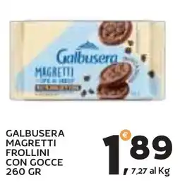 Extra Supermercati Galbusera magretti frollini con gocce offerta
