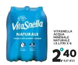 Extra Supermercati VitaSnella Acqua Naturale offerta