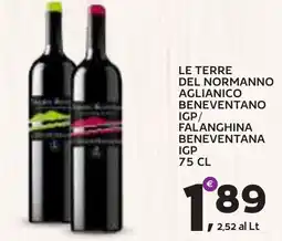 Extra Supermercati Le terre del normanno aglianico beneventano igp/falanghina beneventana igp offerta